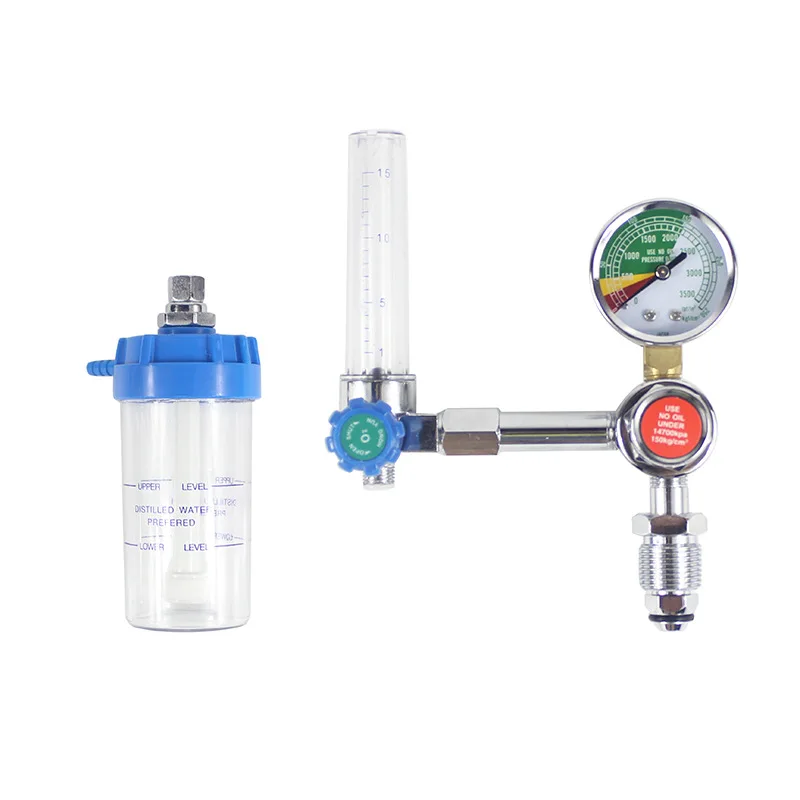 Oxygen cylinder flow meter gauge oxygen inhaler with oxygen humidifier