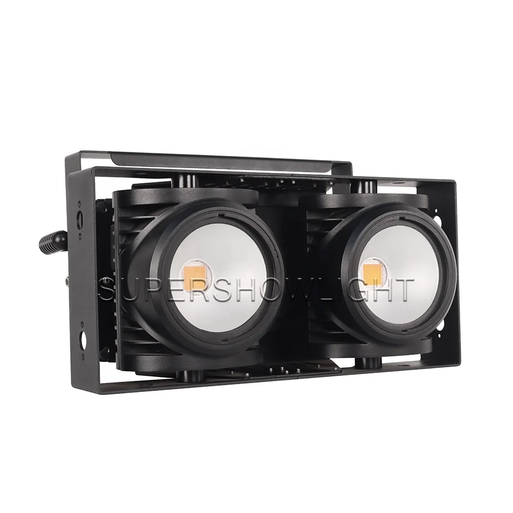 Warm Cool White Peaky 2 Eyes Blinders Led Cob Par Light Ip65 2x100w Led Audience Blinder Light for Dj Disco Party Show Theater
