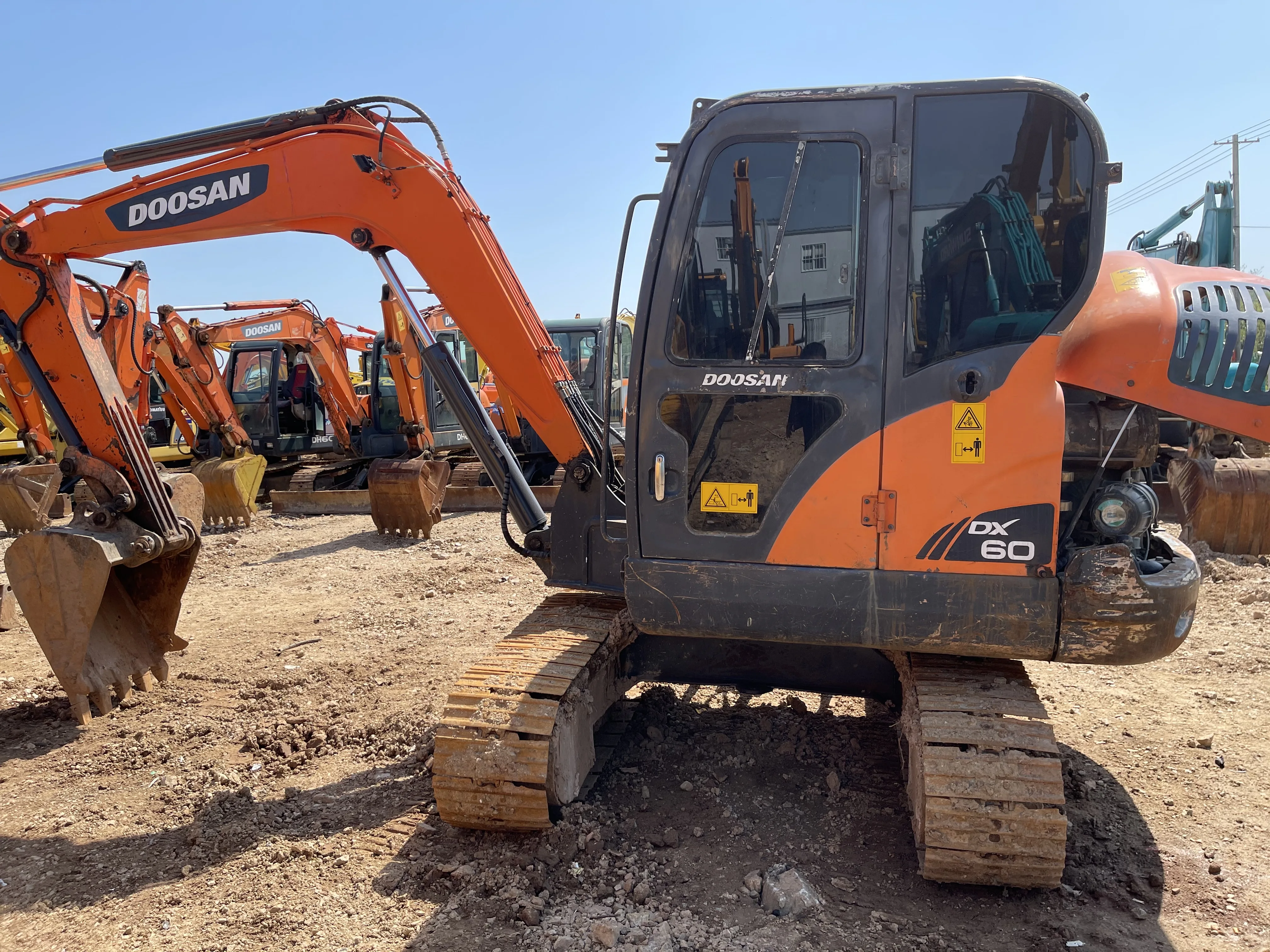 Doosan DX60  For sale used amphibious cat machinery backhoe excavator