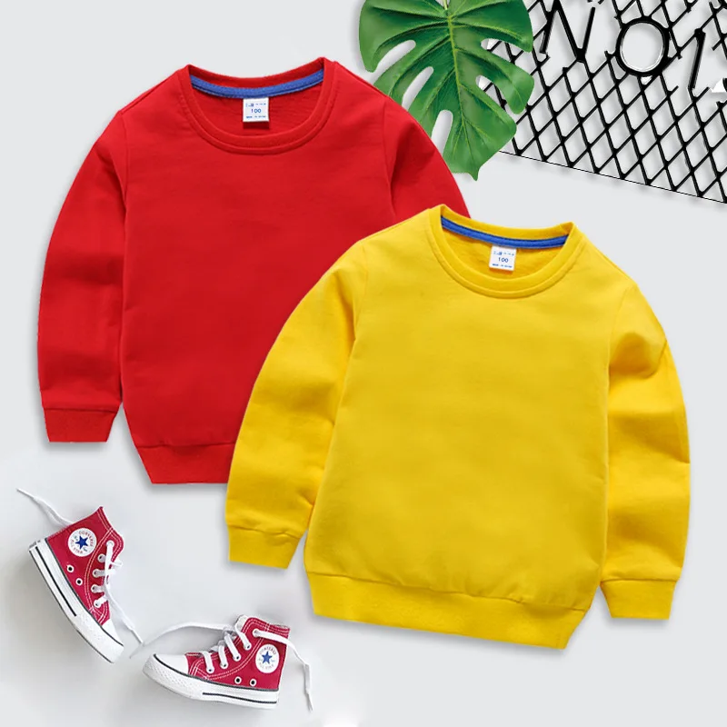 
Custom Logo Kids Fleece French Terry Winter Heavyweight Crew Neck Cartoon Embroidered Streetwear Sweatshirts Hoodies Unisex 