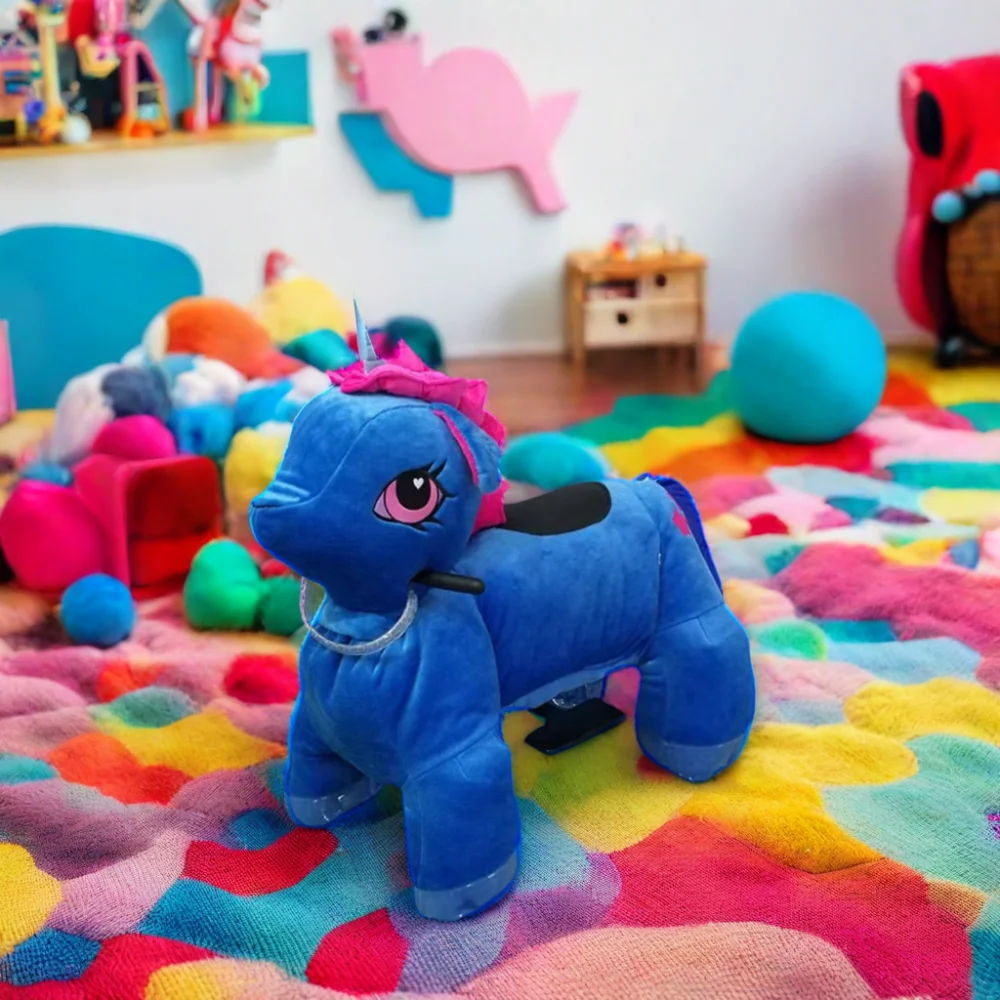 Hot selling animal ride  electric motorized plush cars kids ride on unicorn animal toy electric animal ride For Shopping Mall