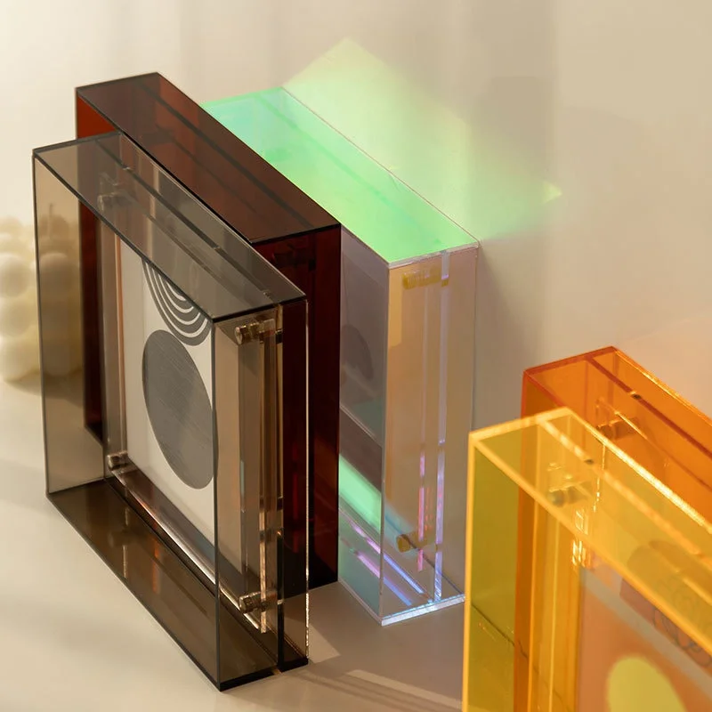 Custom Multiple Size Double Sided Clear Acrylic Magnetic Floating Picture Display Frame Wall Mounting Acrylic Photo Frame