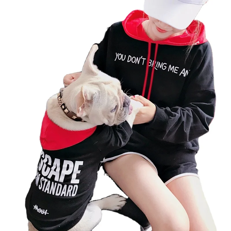 Family Clothing for Pet Parent-Dog Matching Dog and Owner Clothes Warm Parent Dog Couple Apparel Sweatshirt