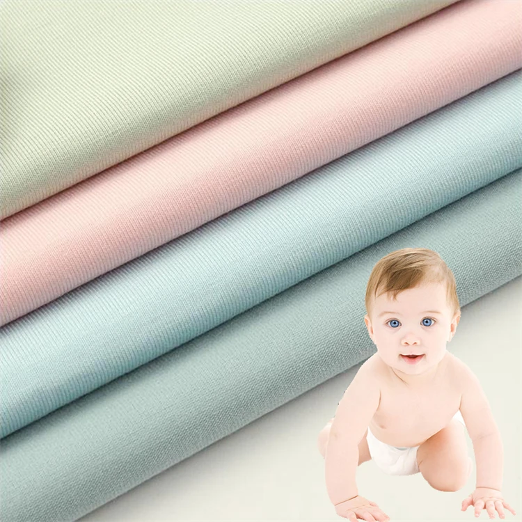 Stocklot printed stretch spandex polyester modal viscose blend fabric elastane custom bamboo viscose rayon fabric textile