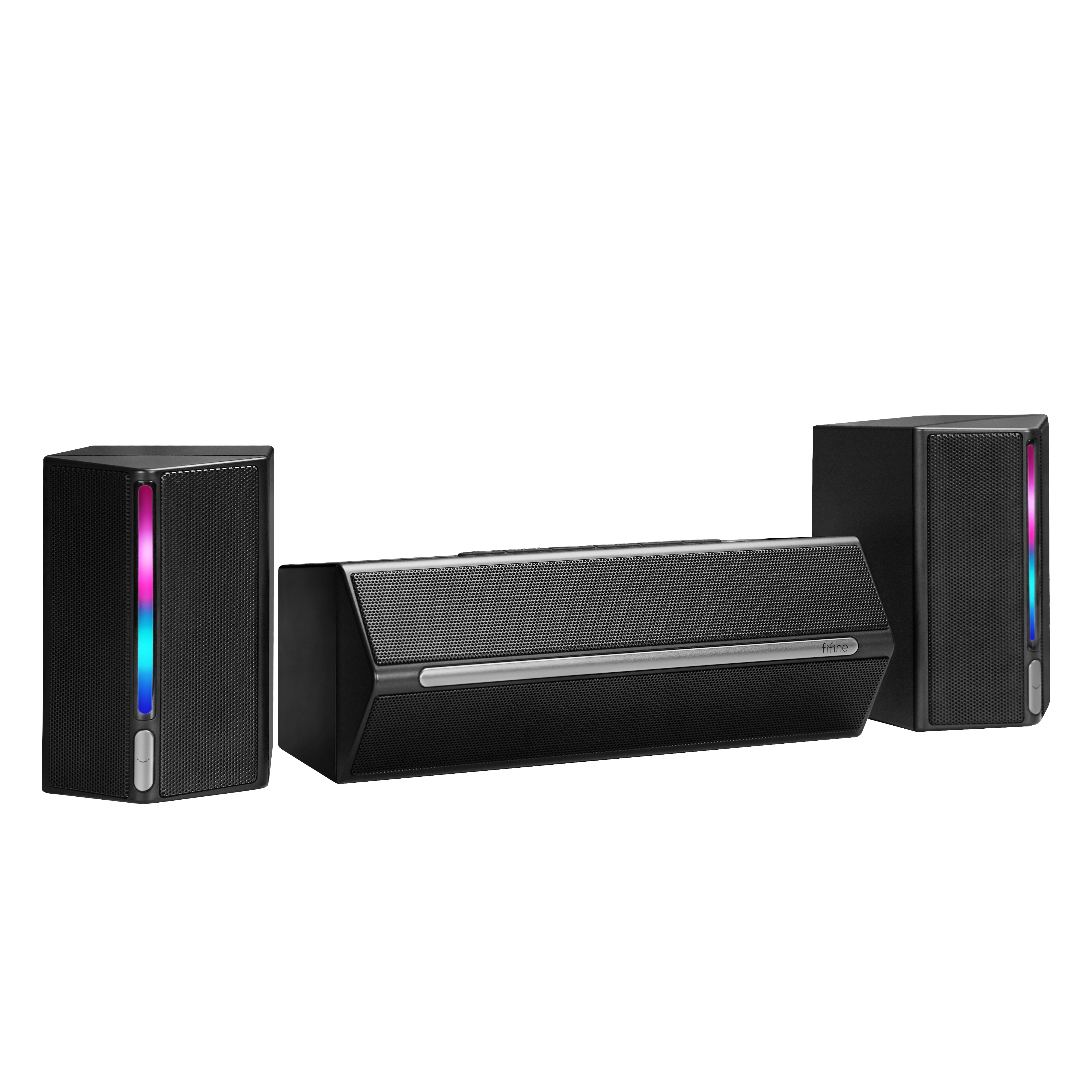 Fifine Ampligame A22 профессиональная 2,1 RGB Проводная настольная Колонка USB Hi-Fi бас-гитара BT динамик Портативный ПК игровой динамик