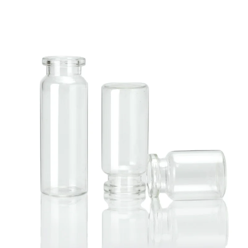 Small Empty Clear 10ml 10 ml corked glass vials  bottles With Cork Stopper for Lab Test Samples Medicine packaging