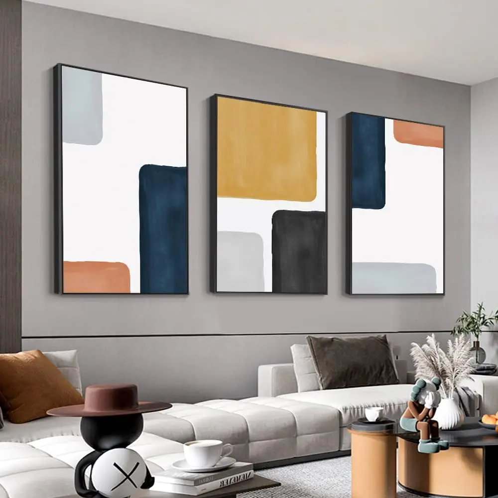 Wall Art Modern Abstract Canvas Framed Wall Art painted Print For Living Room Bathroom