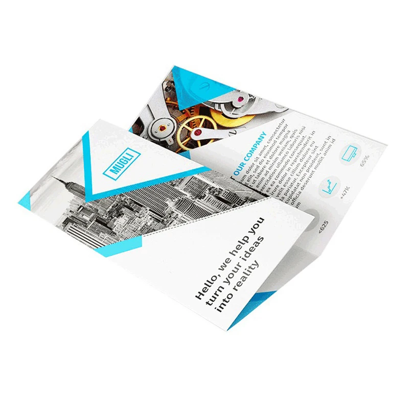 Factory Wholesale Cheap Custom Design Full Color Paper Brochures Flyers Leaflets Printing