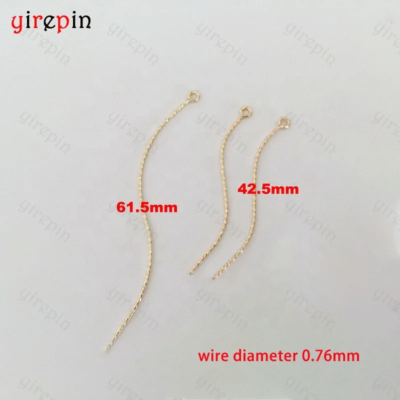 14K Gold Filled Permanent Jewelry Findings Curved Sparkle 9 Eye Pins Needles For DIY Earring Pendant Making