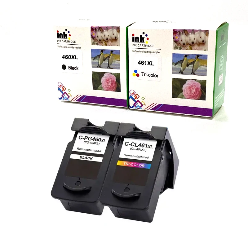 PG460XL CL461XL Восстановленный цветной чернильный картридж для принтера Canon Pixma TS5340