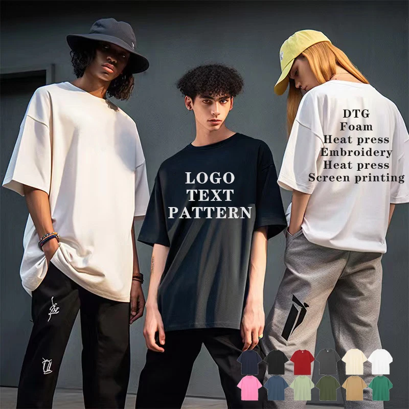 Oem Wholesale Washed Tee Heavy Weight Tshirt Dtg Black Oversized T Shirt Mens Graphic Acid Wash Vintage Custom T Shirt