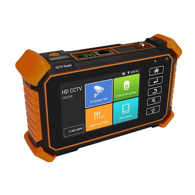 Portable cheaper TVI 8MP/CVI 8MP/AHD 8MP cctv ipc tester monitor UTP cable tester