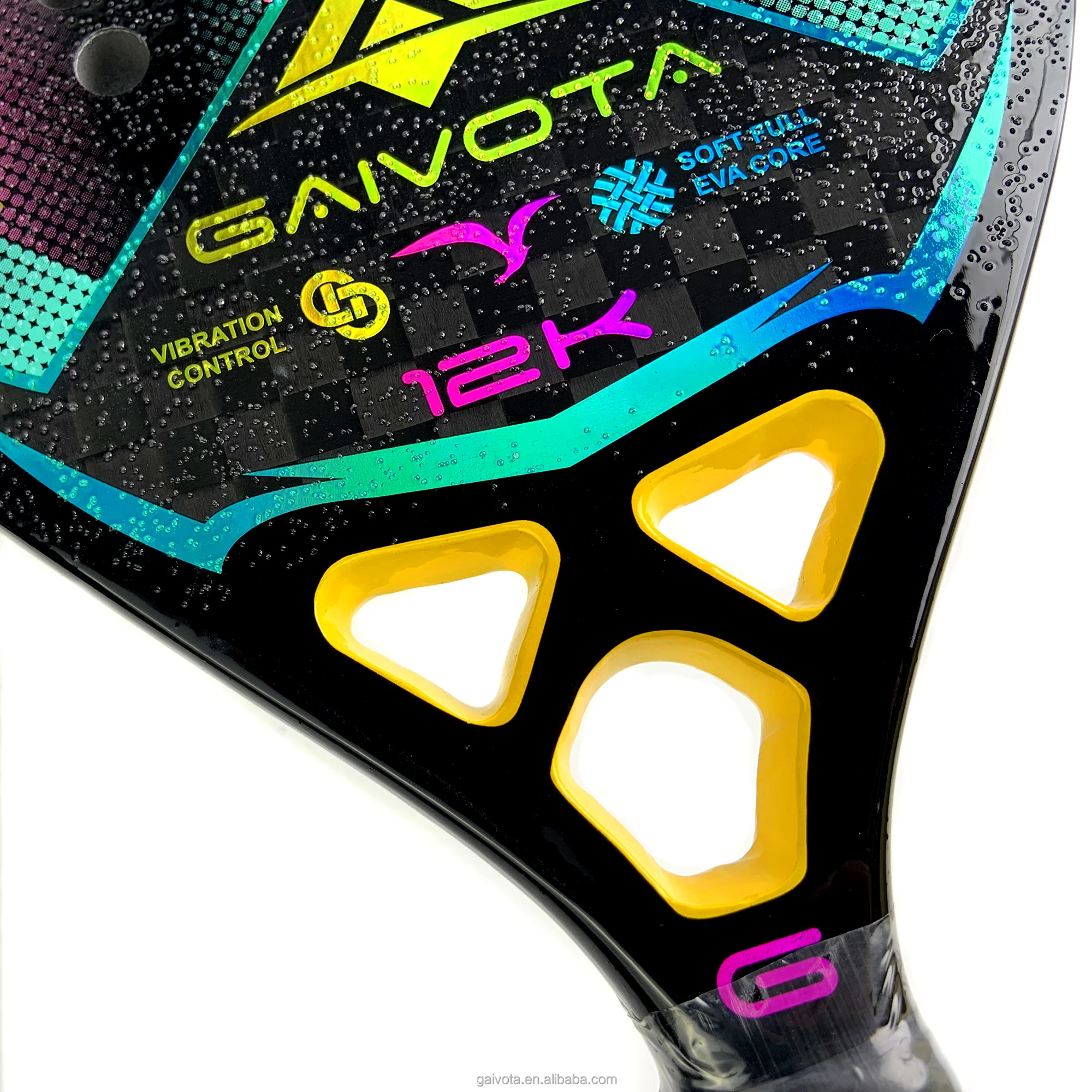 Customized Brazilian hot selling beach tennis racket carbon 12k Gaivota Racket  beach tennis racket carbon