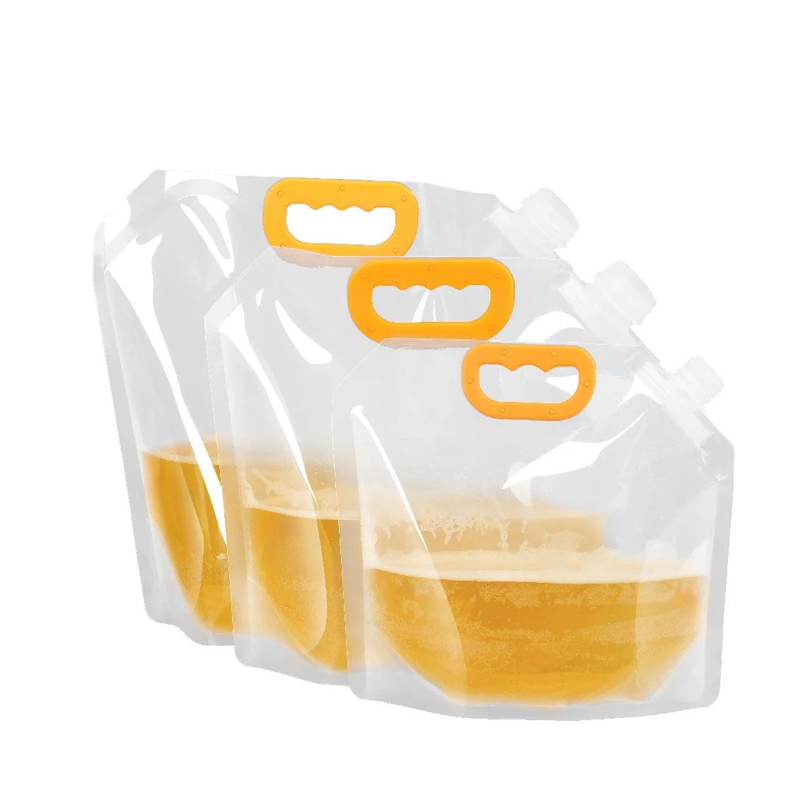 Custom 1L 2L 5L Collapsible Plastic Beer Beverages Storage Container Water Carrier Tank Spout Bag For Camping Hiking Emergency