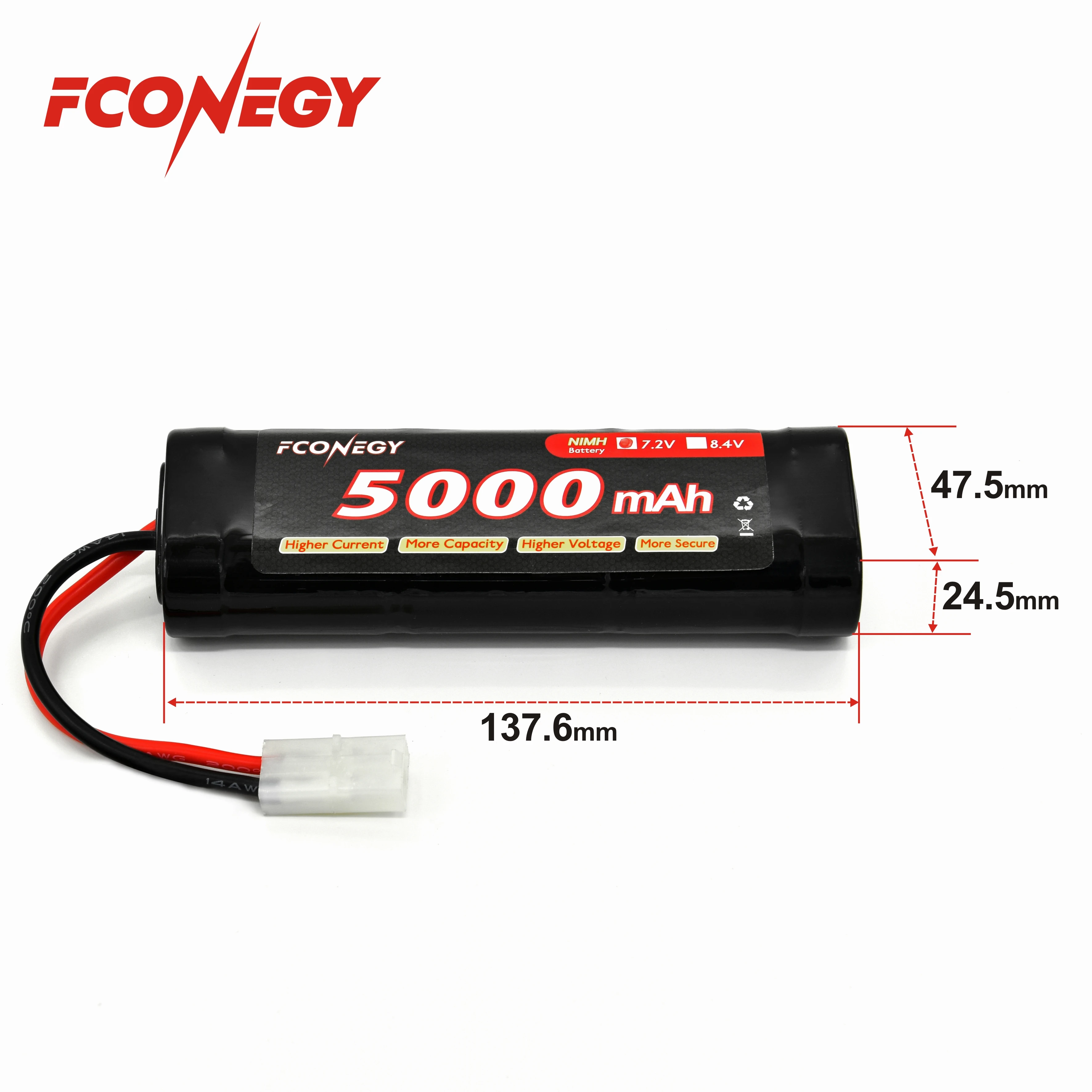  Новая аккумуляторная батарея sub c NIMH SC5000 7 2 V hump Pack с разъемом Tamiya Trax для радиоуправляемых автомобилей грузовиков лодок на