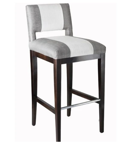 Cafe Furniture New Design Stainless Steel Light Type Fabric Bar High Stool Chair BC-113