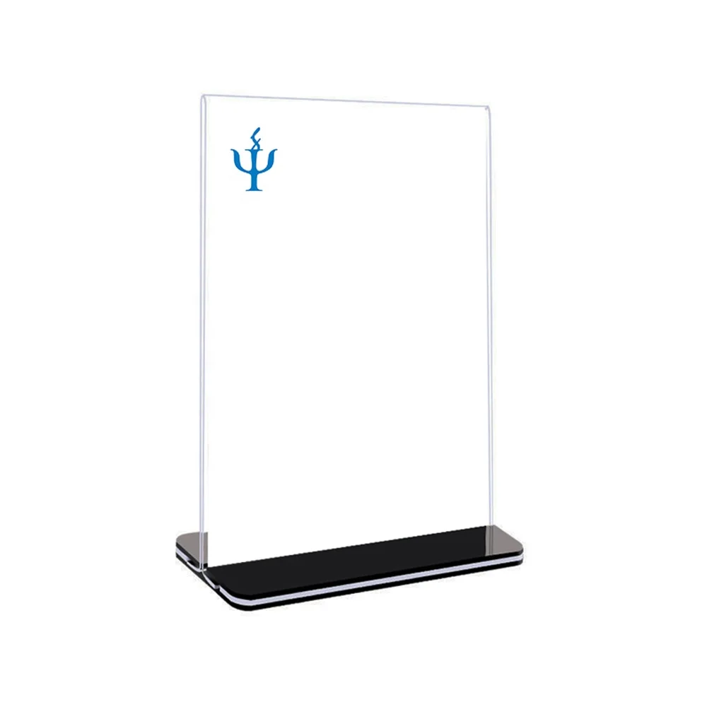 2023 wholesale retractable T-shape acrylic menu holder restaurant