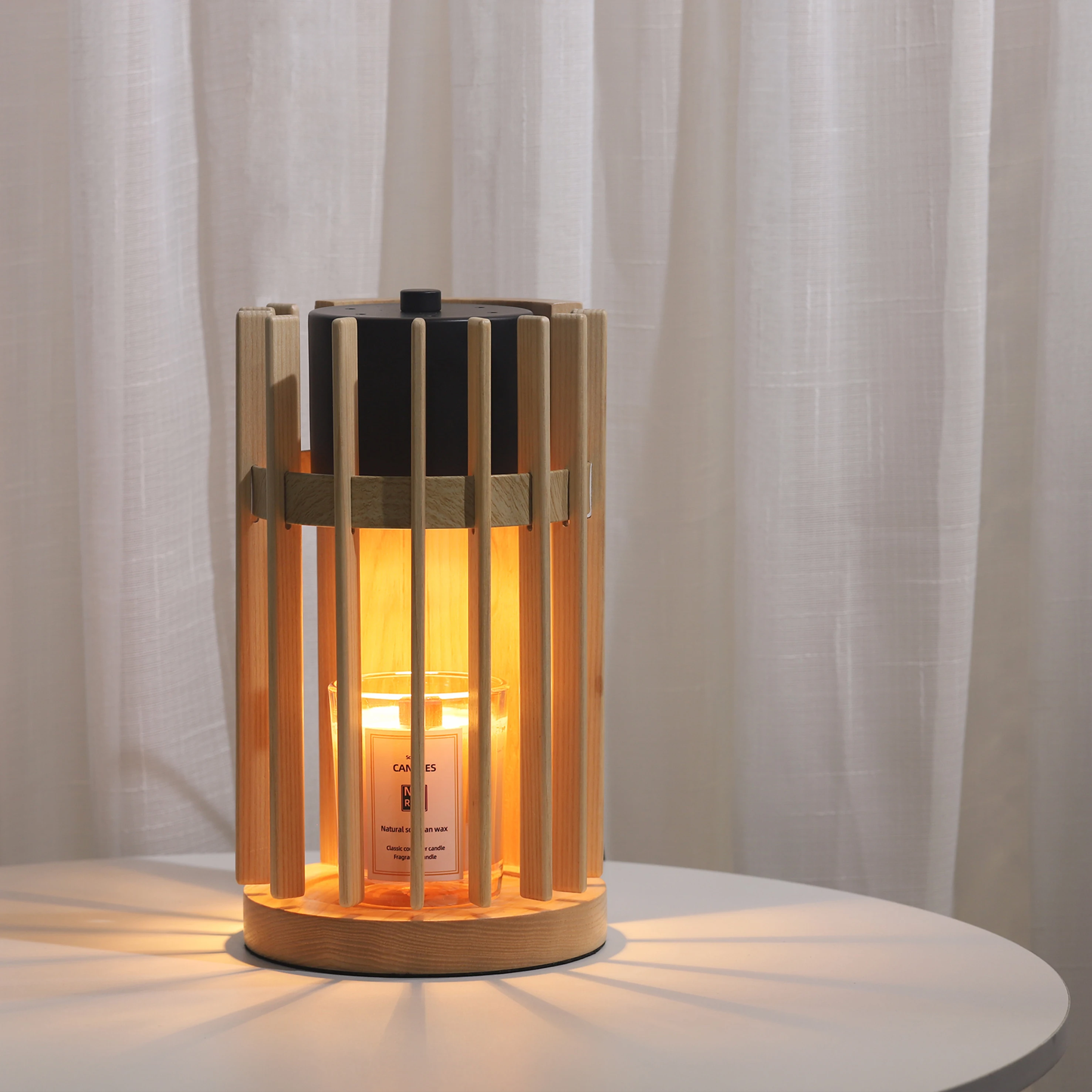 New copyrights reserved wholesales 110-240V High-end quality ash wood imported electric candle warmer lamp burner incense melter