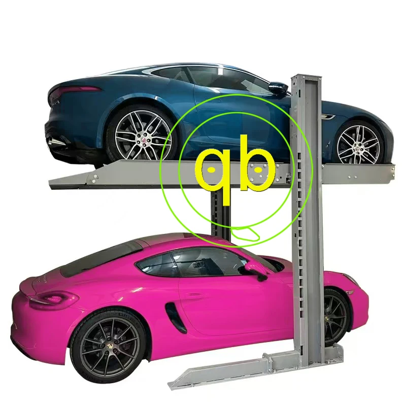2 post car parking lift system car 2 level stacker Parking lift equipment Hydraulic Mechanical Garage of family house home