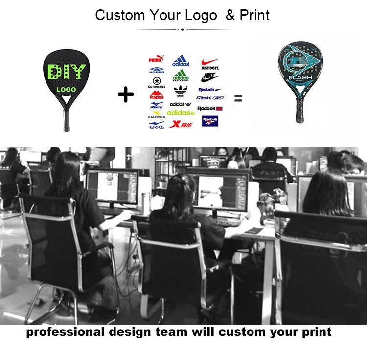 
Custom Carbon Cheap Fiber padel Ball Pickleball Tennis Paddle Racket 