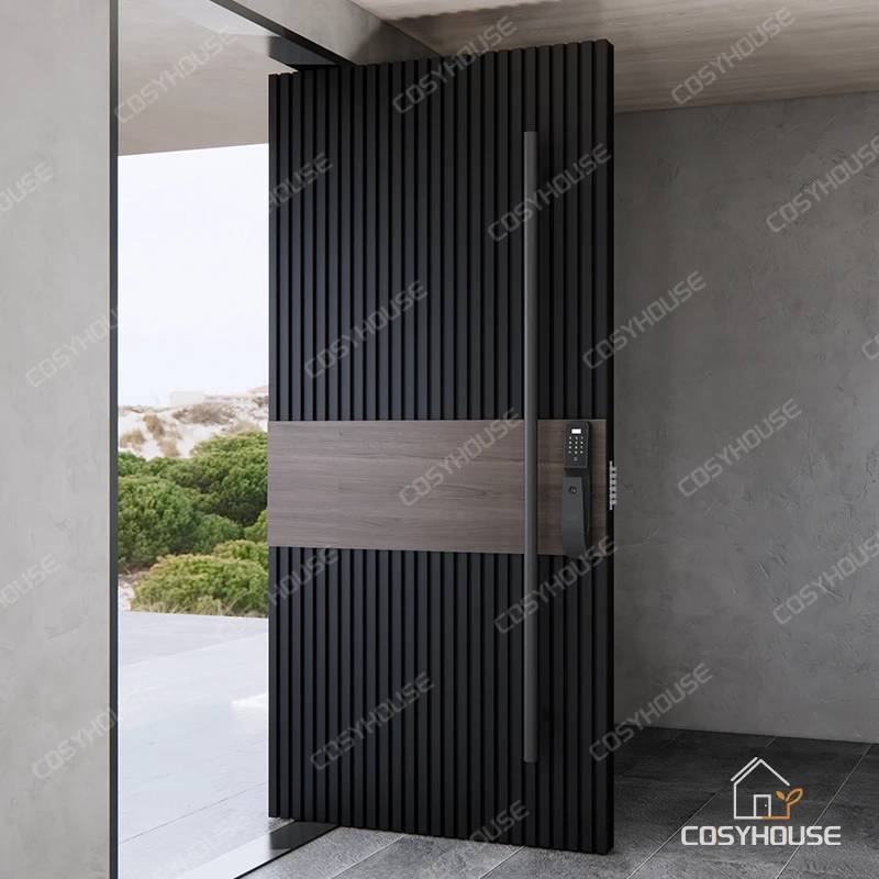 Guangzhou high quality aluminum door exterior security bulletproof hurricane proof door classic metal door