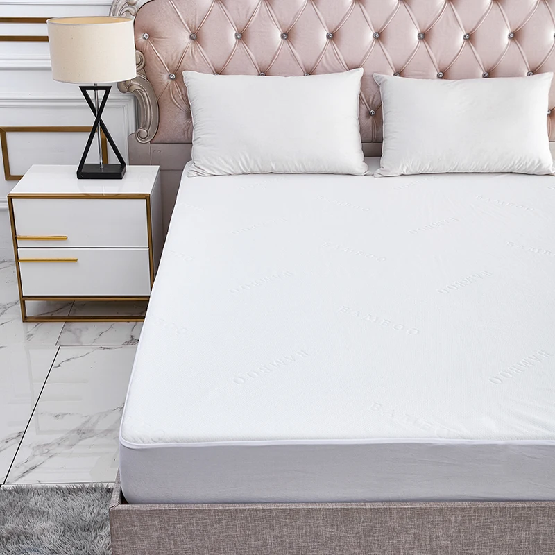 King Size 40% Bamboo 60 % Poly Waterproof jacquard Mattress Protector