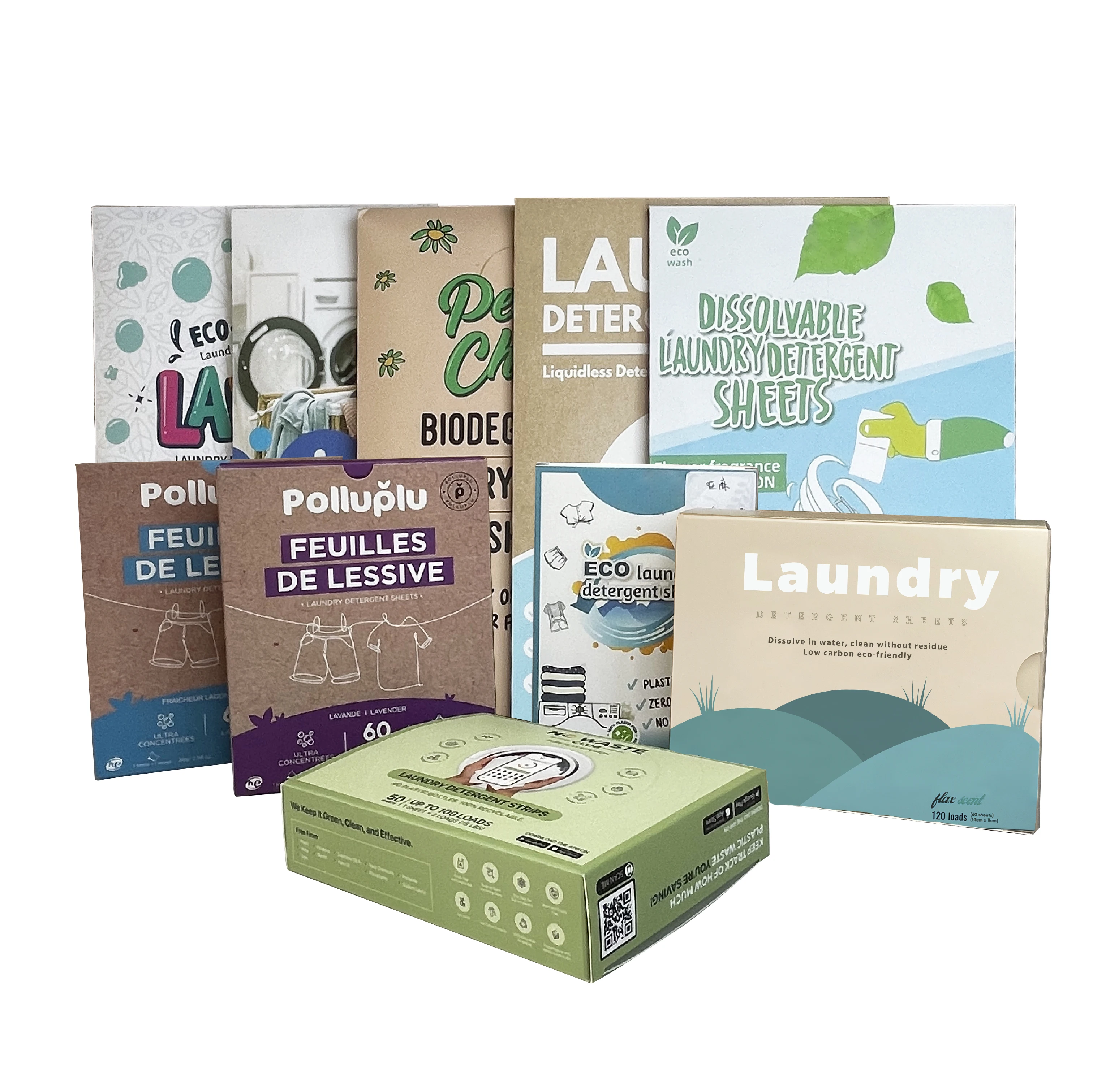 Biodegradable detergent laundry sheets Super Condensed Washing Tablets Sheets Baby Laundry Detergent Sheet