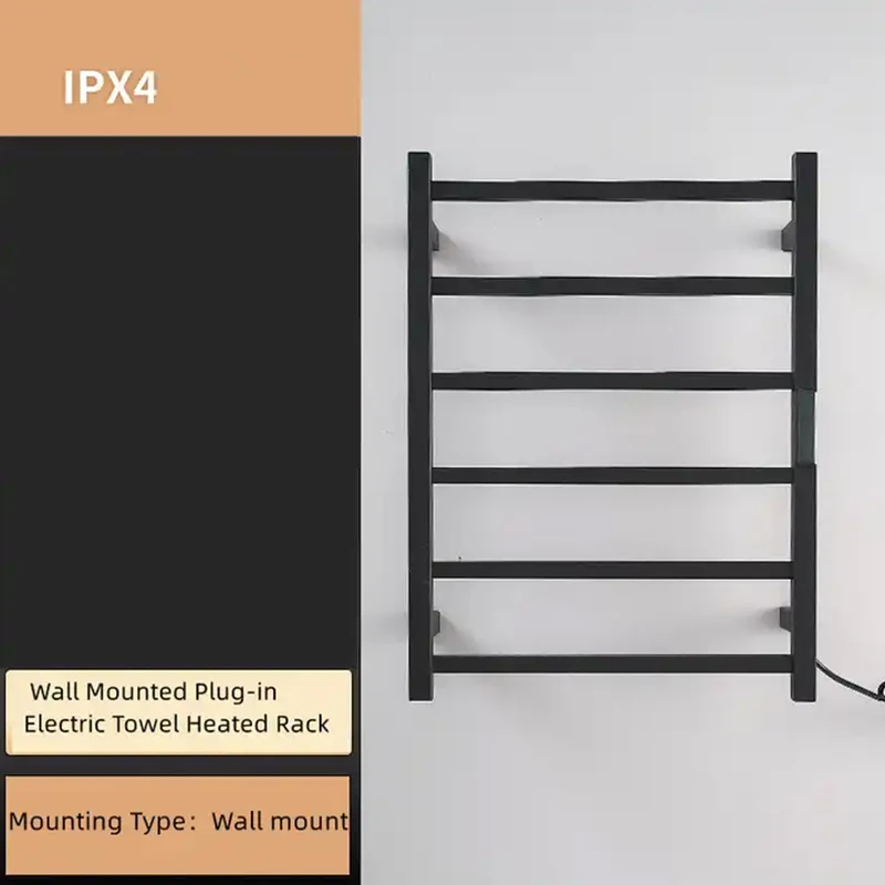 Smart Heated Towel Rail 304 Stainless Steel Wall Mounted Gold Electric Towel Rack Shelf heating Towel Warmer