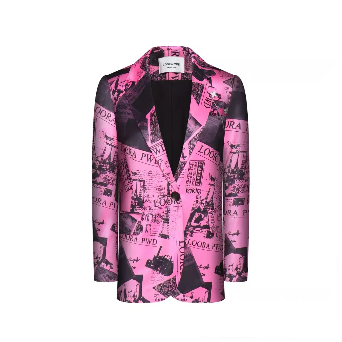 Custom brand ladies 3d all over bandana print blazer long sleeve slim fashion women patchwork blazer jacket