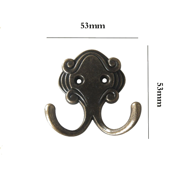 Creative Octopus Shaped Vintage Bronze Wall Mount Double Prongs Clothes Coat Towel Robe Organizer Hanging Hook