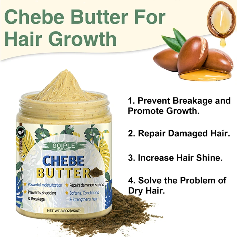 Private Label Chebe Butter for Deep Nourishes Hair Follicle Healthy Growth Repair Damaged Hair Oil Wholesale Chebe Powder 8.8oz