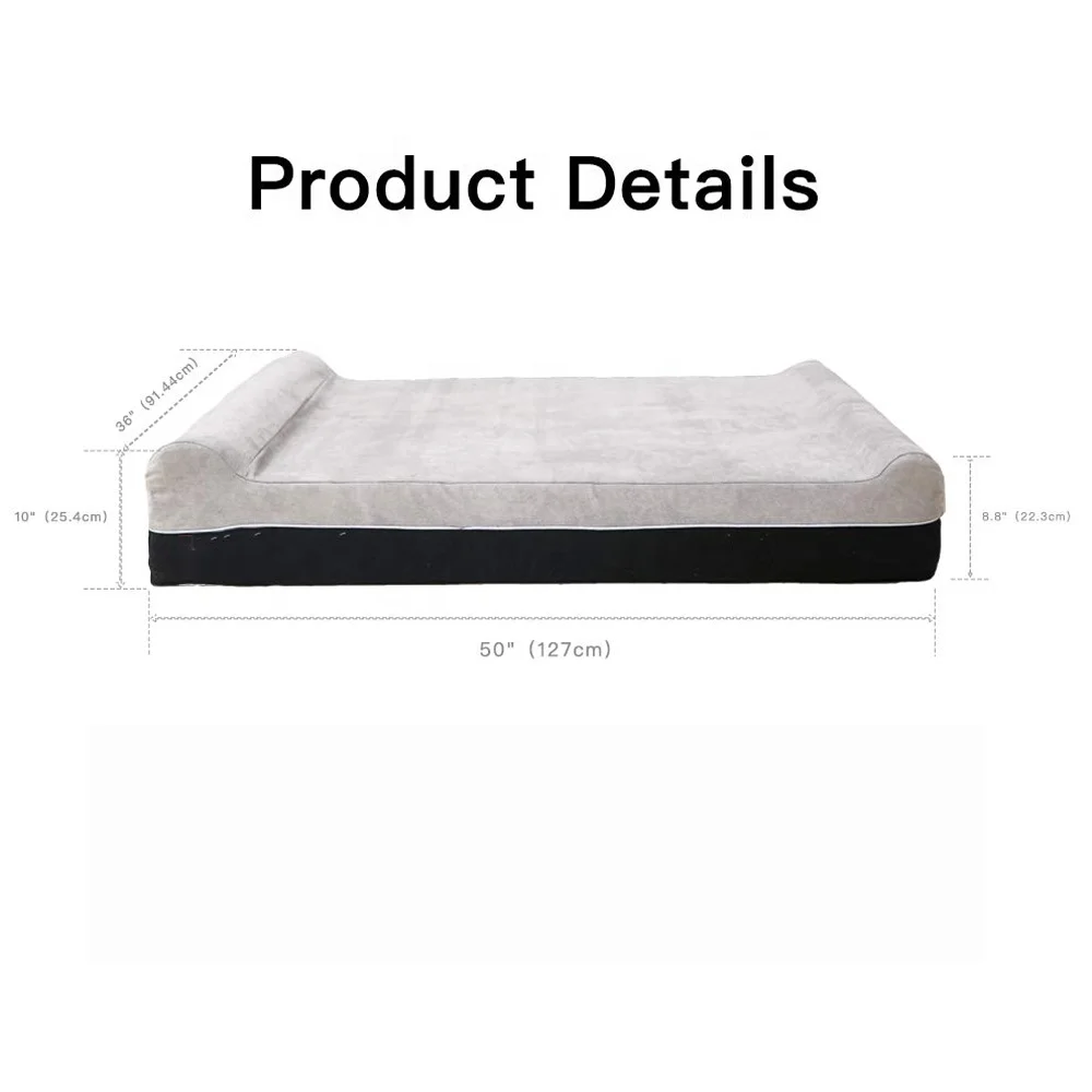 wholesale large luxury dog cooling bed waterproof memory foam orthopedic dog bed