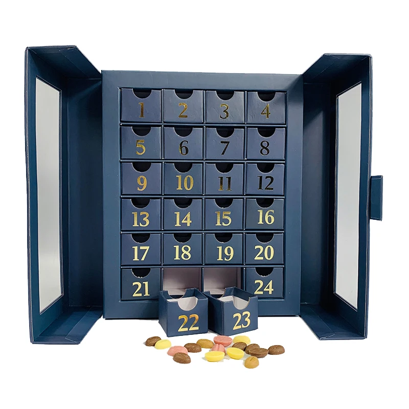 Роскошная большая коробка Brivote для духов с индивидуальным дизайном, 24 шт., коробка с календарем для конфет, подарочная упаковка для косметики, бумажная коробка