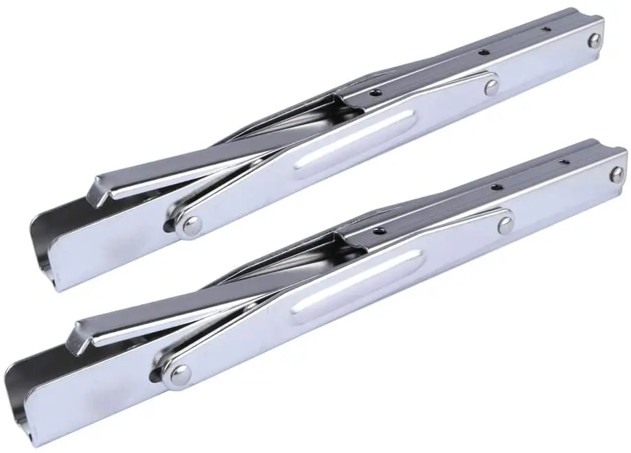 
Furniture Triangle Shelving Adjustable Right Angle L Shaped Metal Stainless Steel Wall Mounted Folding Table Shelf Bracket 