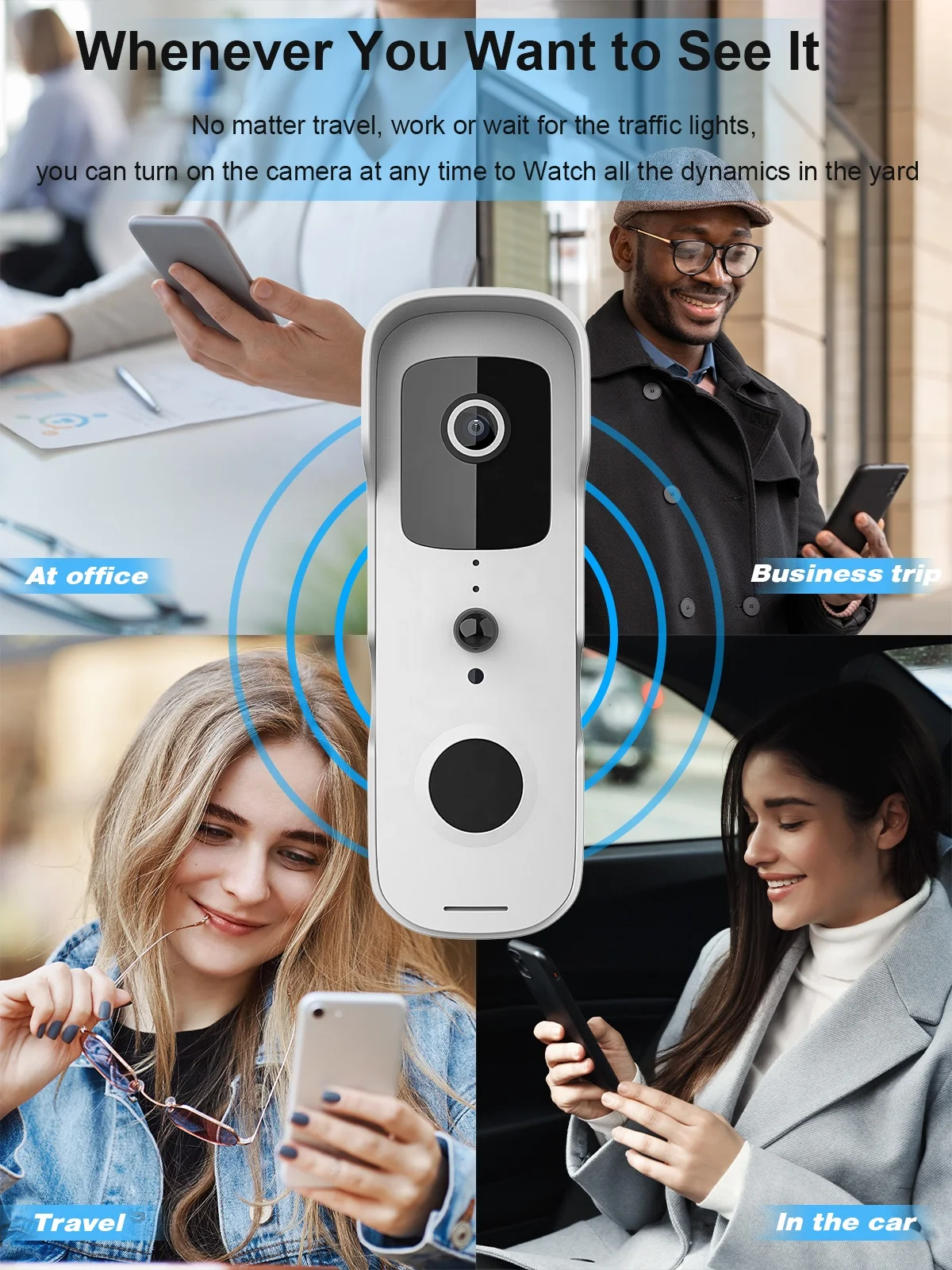Ring Door Bell Income Phone Video Doorbell Smart Tuya WiFi Wireless Doorbell HD Ring Doorbell Camera