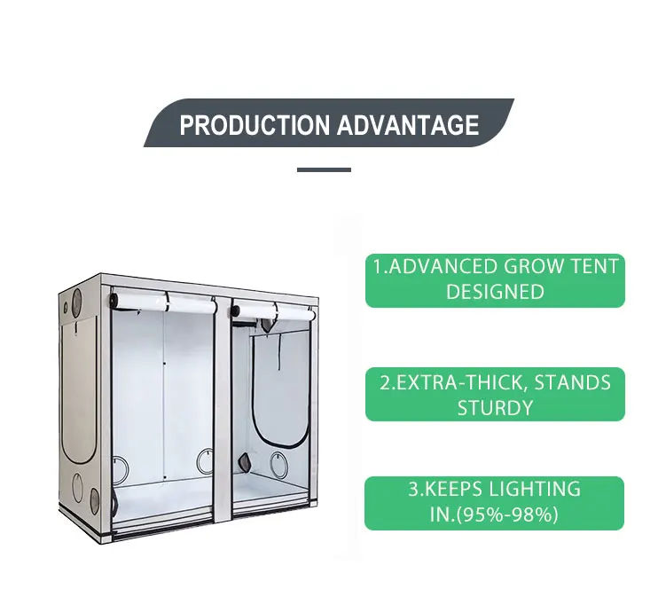 Factory Direct Supply Indoor Triangle Hydroponics Highly Reflective Fabric 600d Mylar Plant Grow Tent