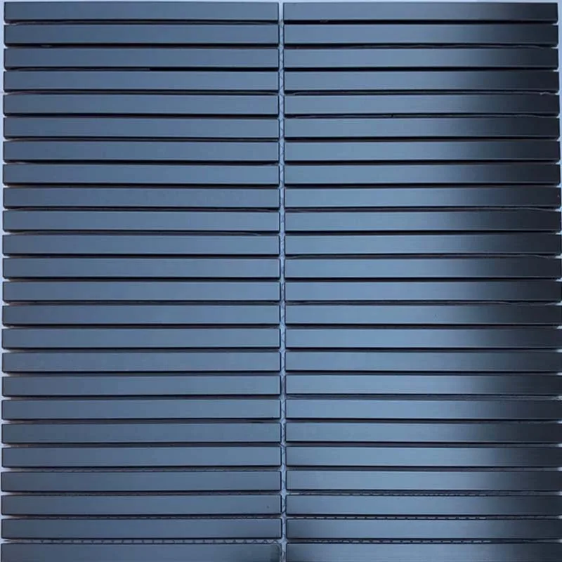 Interior Wall Panel PVD Color Hairline Mirror Mosaic Tile Rose Gold Stainless Steel Sale Cross Decor Sea Training Item Style