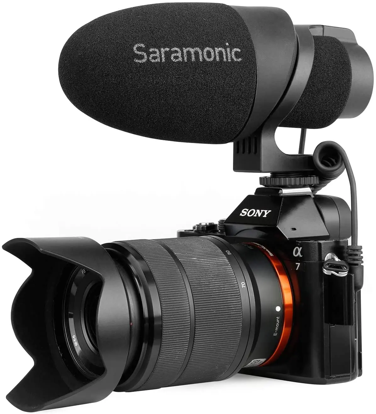 Saramonic CamMic + Встроенный микрофон на батарейках для DSLR беззеркальных и видеокамер смартфонов