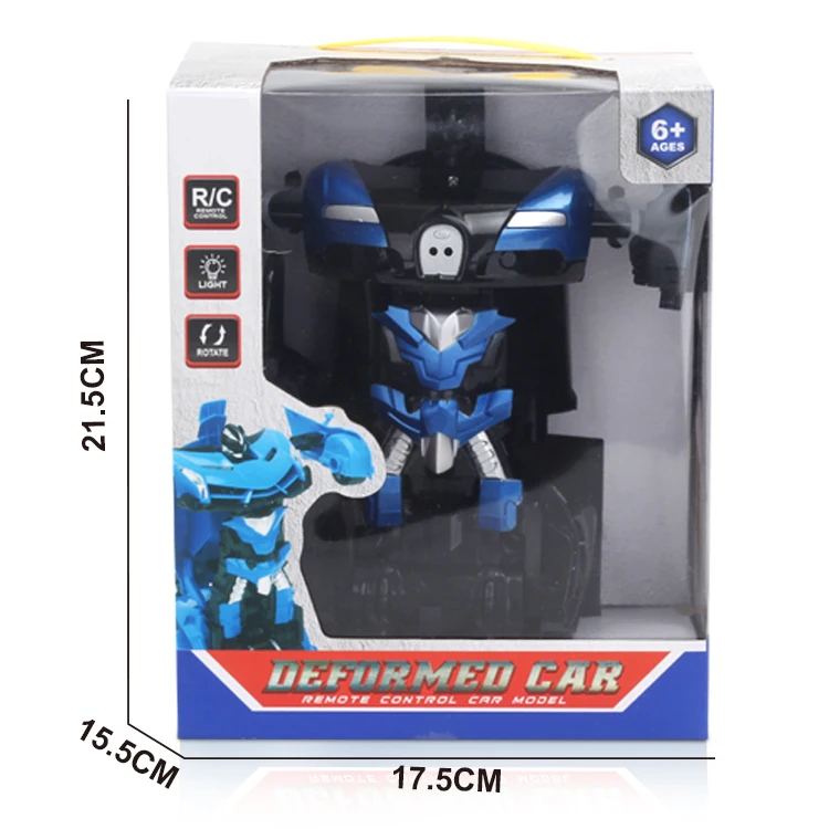 juguetes para ninos 1:18 Remote Control Car Transforming Robot One Button Transformation Toy Car Robots for kids