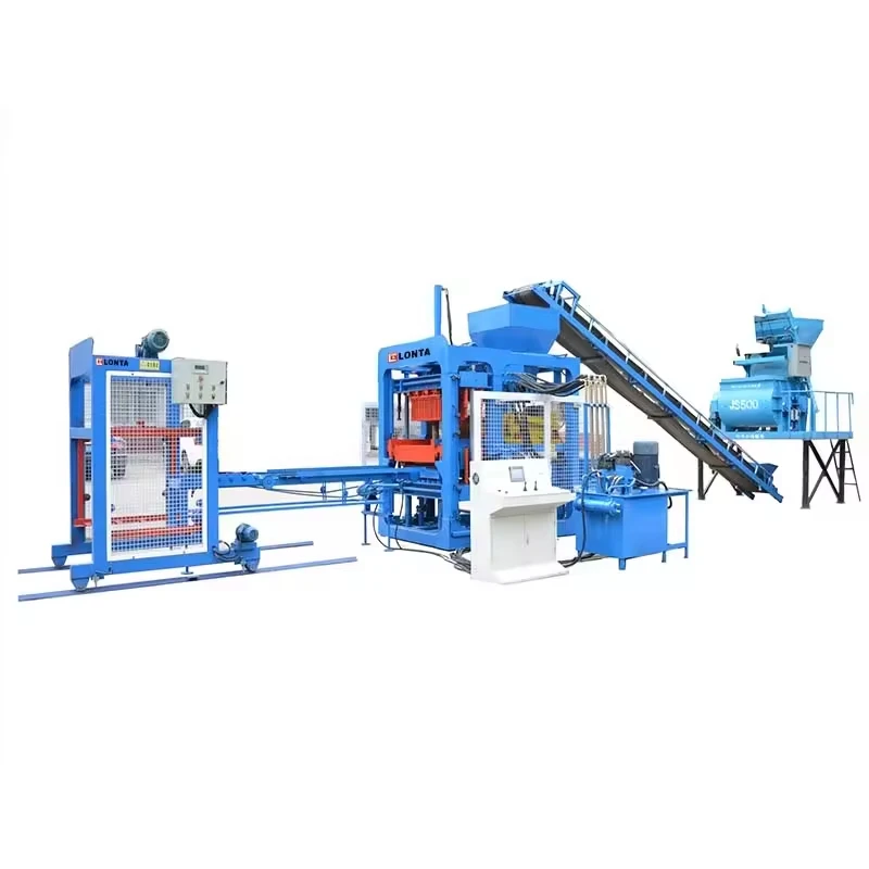 LONTA QT4-20 Full Automatic interlock hollow paver mould cement concrete brick block making machine in angola gabon liberia
