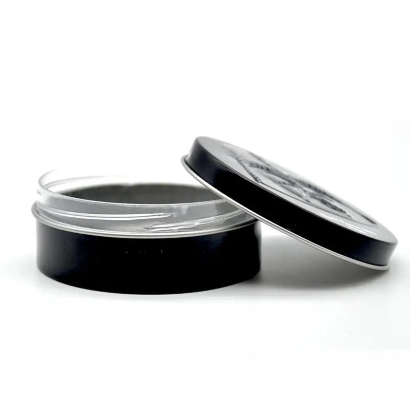 
Wholesale Custom Embossed Tin Hair Pomade Container With Screw Lid,Metal Packaging Hair Pomade Tin Can For Christmas Gift 