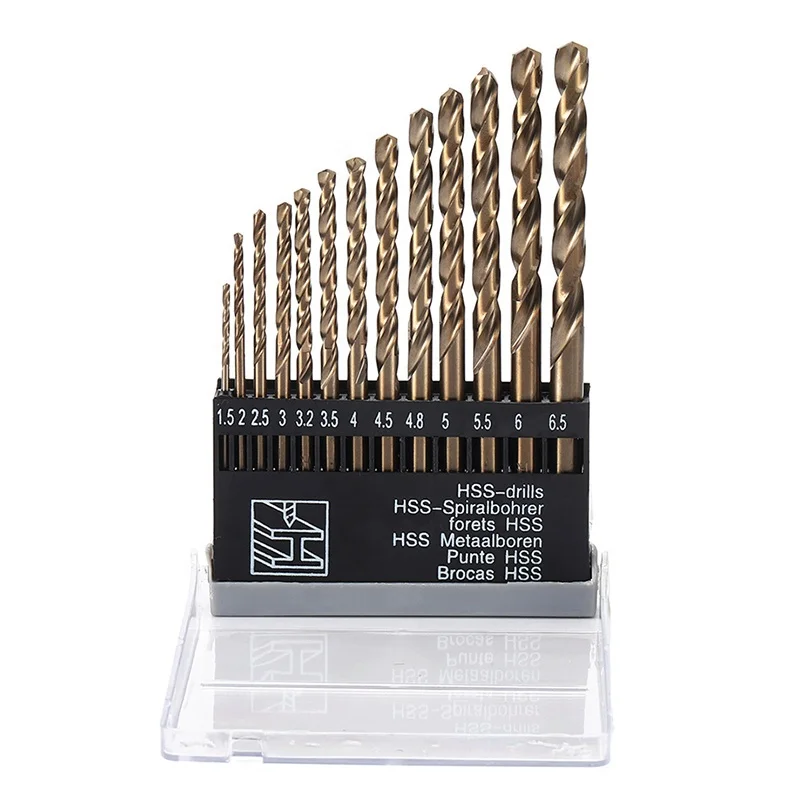 DIN338 Fully Ground Power Tool Accessory HSS Drill Bits For Stainless Steel Metal Twist Drill Bit Set