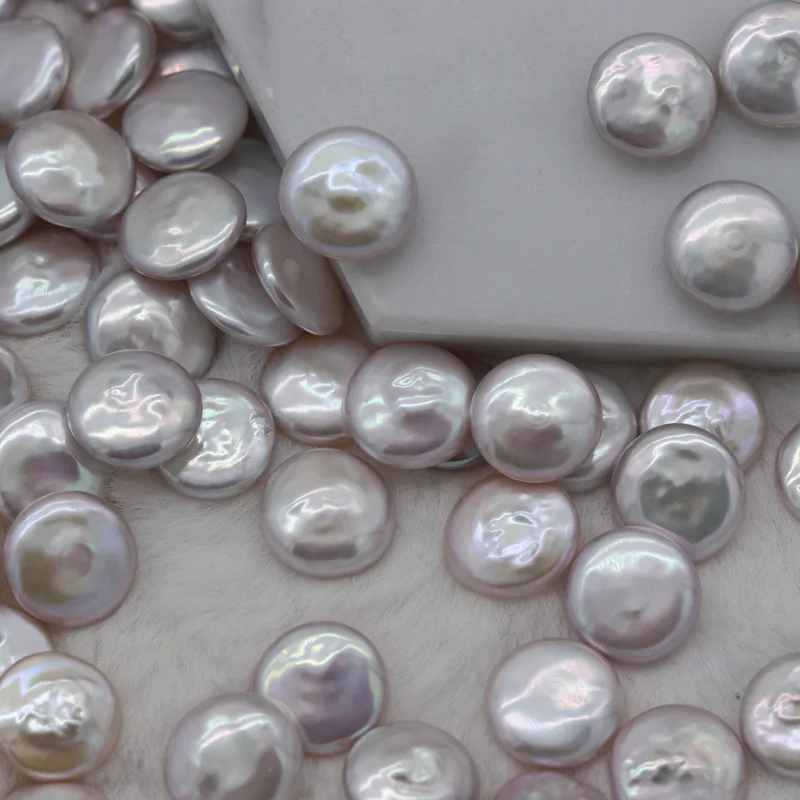 wholesale Freshwater pearl 12-14mm good quality coin shape pearl genuine loose fresh water pearl for diy jewelry making