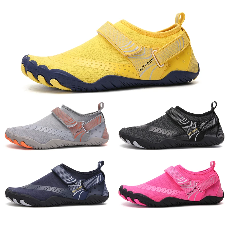 Wholesale Unisex Quick Dry Mesh Anti Slip Rubber Womens Mens Water Shoes Barefoot With Strap