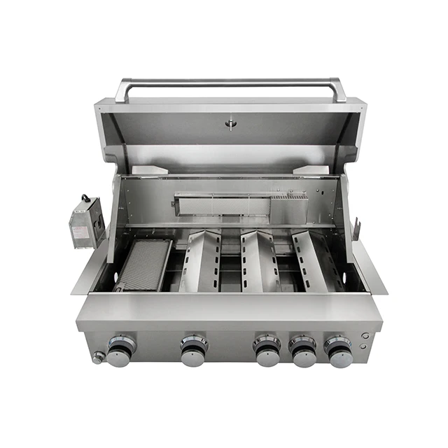 stainless steel 4 burners build-in gas bbq grill with high quality