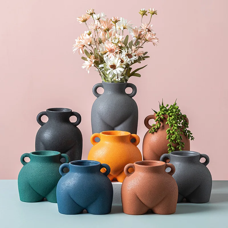 GOOD LIFE factory direct sales nordic style ceramic vases flower pots body art flower pots green plants potted craft ornaments