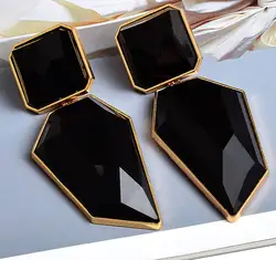 WIIPU Wholesale ZA Clear Pure Resin Drop Earrings Like Crystal Hanging Elegant Irregular Dangle Earrings Fine Jewelry For Wonmen