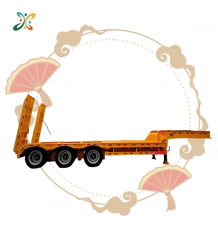 Heavy Duty 10 Axle 100 Ton Extendible Semi Trailer Transport Construction Machinery Lowbed Truck Trailer
