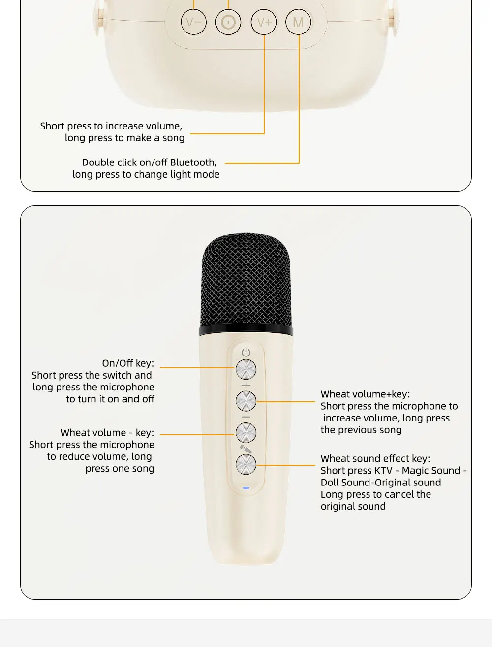 Wireless Microphone Portable Speaker UHF Factory Direct Sales In Stock with Wireless Microphone with LED Ambience Light