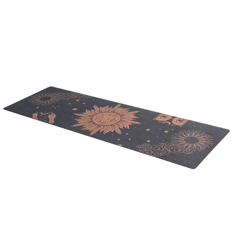 Good Quality New Arrivals Eco Friendly fitness exercise mat for yoga Natural Tree Rubber Cork Rubber Yoga Mat Customs logo